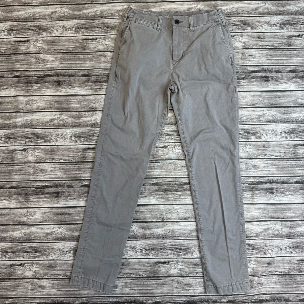 American Eagle Outfitters Men's Slim Fit Chinos 29x34 Light Grey Flex Pants